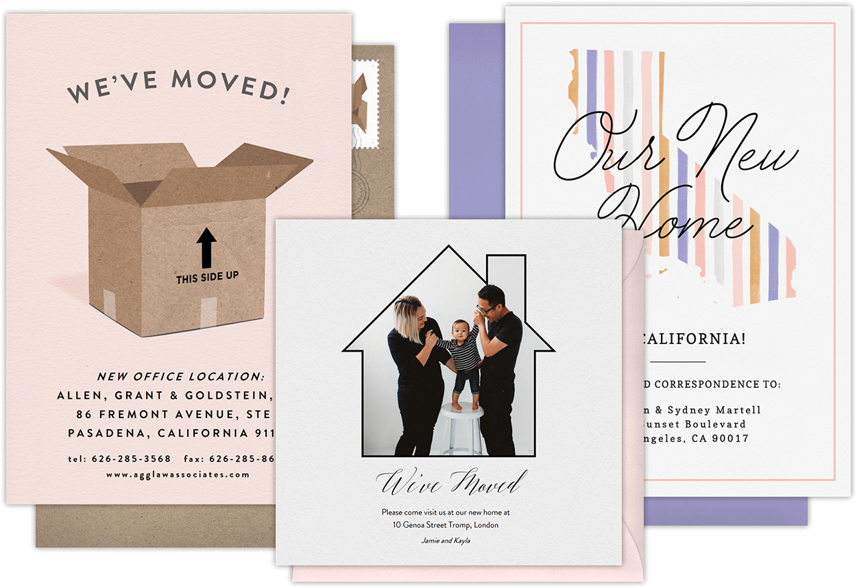 Email Online Moving Announcements that WOW!  Greenvelope.com With Moving Home Cards Template
