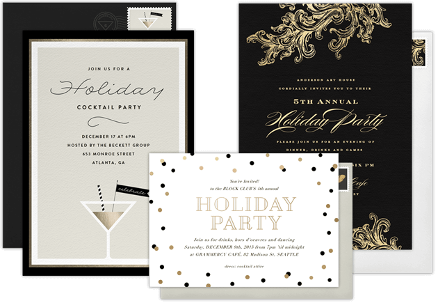 Business Christmas Party Invitations