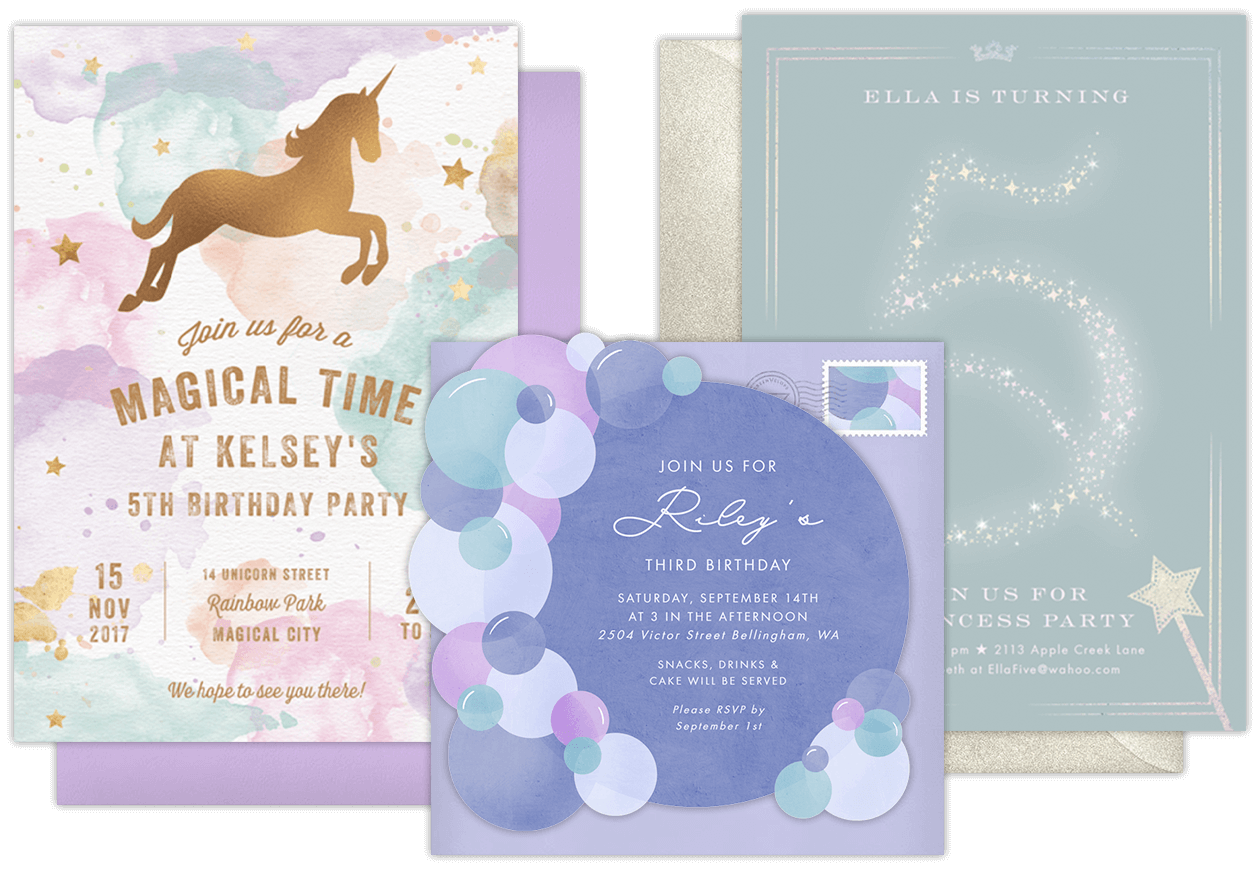 Kid's Birthday Party Invitations