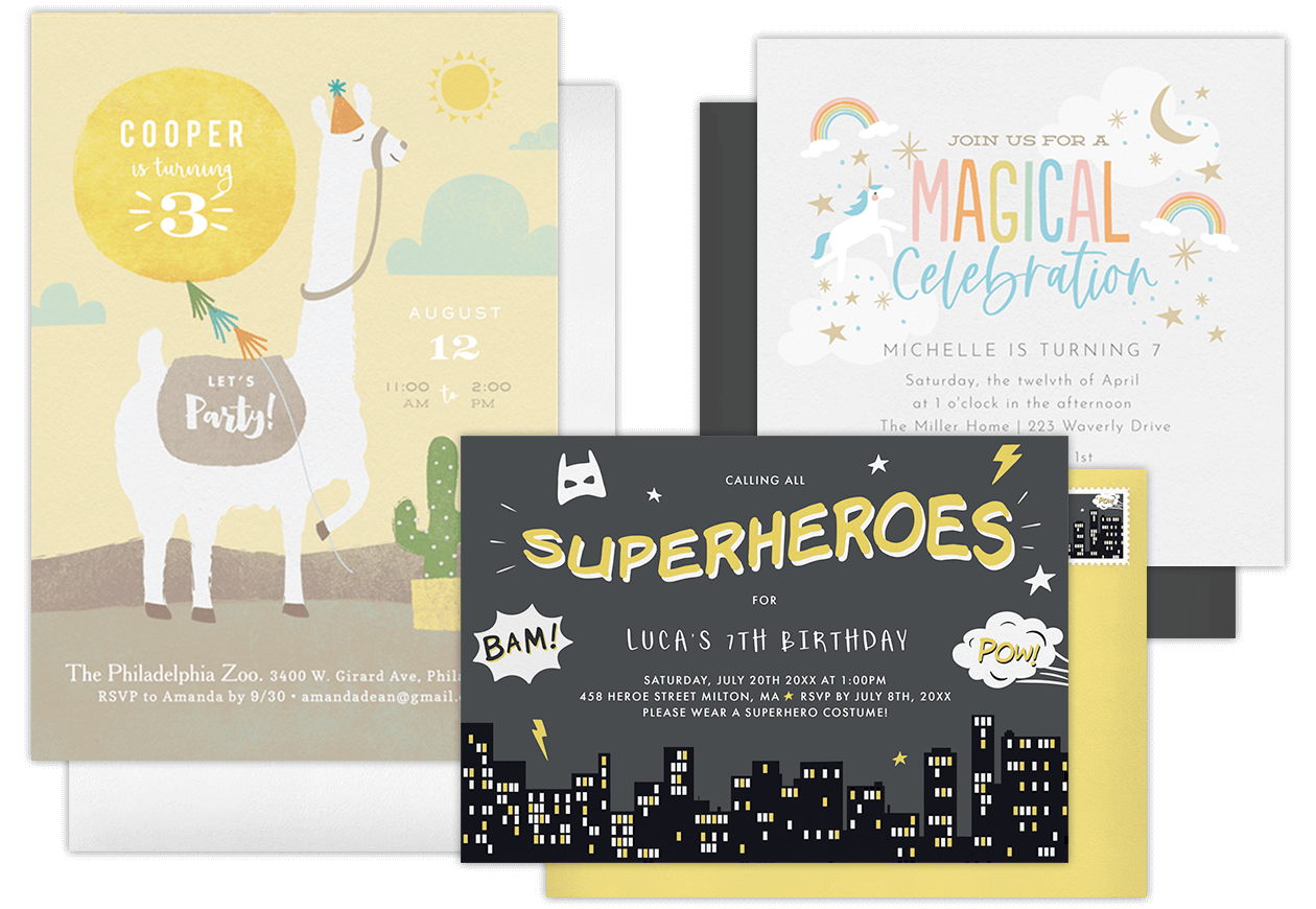Kid's Birthday Party Invitations
